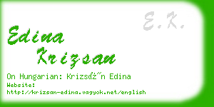 edina krizsan business card